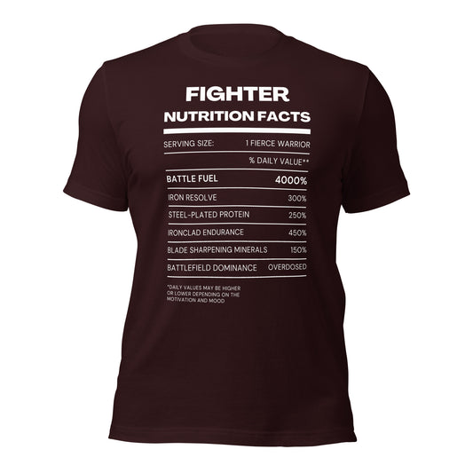 Fighter Class funny Nutritional Facts Tabletop Gaming T-shirt