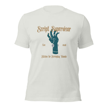 Script Supervisor Frankenstein Hand Halloween T-shirt