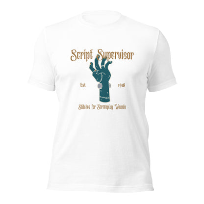 Script Supervisor Frankenstein Hand Halloween T-shirt