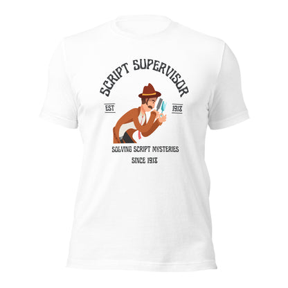 Script Supervisor Solving Mysteries T-shirt (Male)