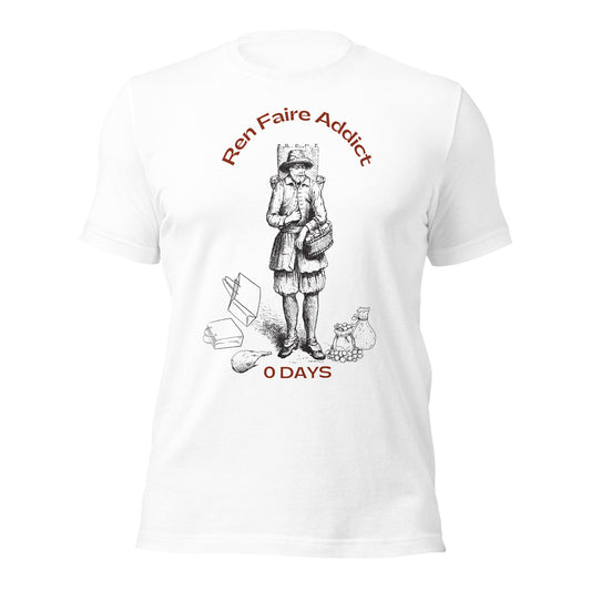 Ren Faire Addict T-shirt (Light), funny Renaissance Festival Tee